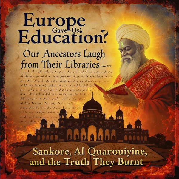 Europe Gave Us Education"? Our Ancestors Laugh from Their Libraries.
